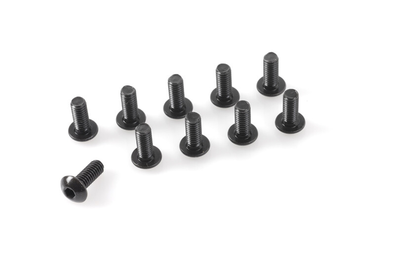 Laagbolkopschroef met binnenzeskant, M3X16, Staal (10st)