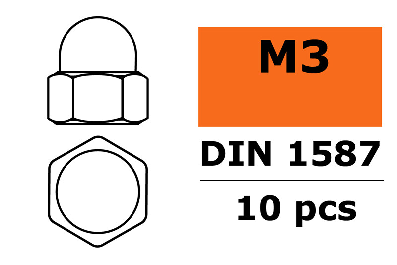 Dopmoer, M3, Gegalvaniseerd staal (10st) afbeelding