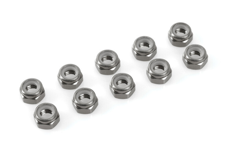 Zelfborgende zeskantmoer M4 "Gun Metal", Aluminium (10st) afbeelding