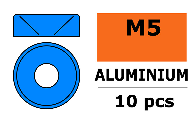 Sluitring M5 "Blauw" voor verzonken schroeven, Aluminium (10st) afbeelding