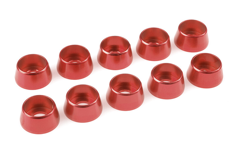 Aluminium Washer voor M5 Socket Head Screws (BD: 12mm) - Red - 10st afbeelding
