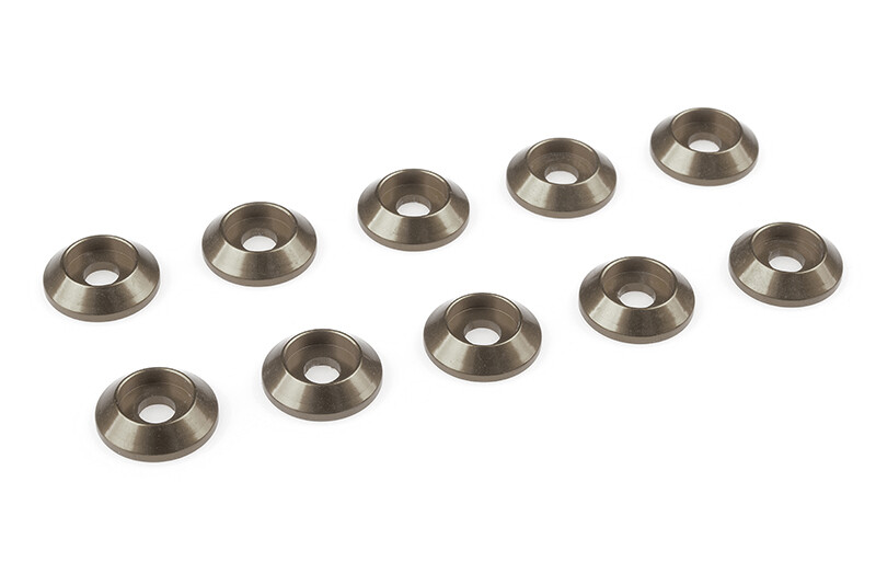 Aluminium Washer voor M3 Button Head Screws (BD: 10mm) - Gun Metal - 10st afbeelding