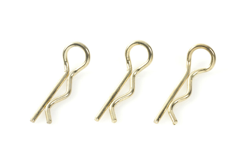 Body clips voor 1/8, goud, medium, 45 graden gebogen (10 stuks) afbeelding