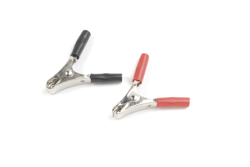 Batterijklem klein, Rood + Zwart (1set) afbeelding