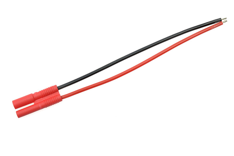 Goudstekker 2.0mm met plastic behuizing & silicone kabel 20awg, man