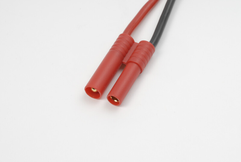 Goudstekker 4.0mm met plastic behuizing & silicone kabel 14awg, man afbeelding