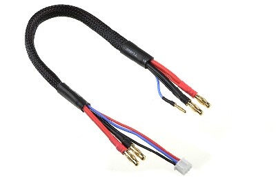 Laad/balanceer kabel - 4mm Bullit connector 2S - Lader 2S XH connector - 2mm Bullit connector
