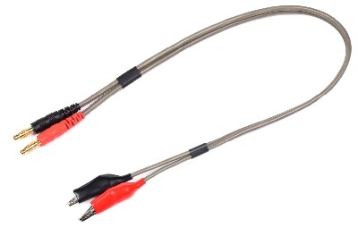 Charge Lead Pro "Banana 4mm" - Battery Clip - 40 cm - Flat silicone wire 14AWG afbeelding