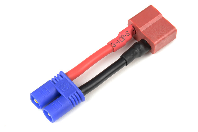 Conversie kabel Deans Man > EC2 man met silicone kabel 14AWG afbeelding