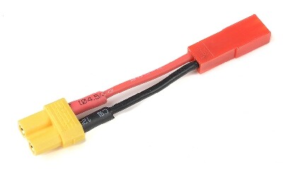 Conversie kabel XT30 Vrouw > BEC Man met silicone kabel 20AWG