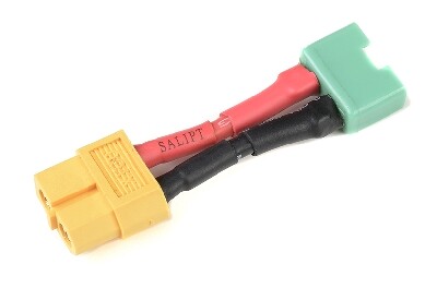 Conversie kabel XT60 vrouw > MPX man met silicone kabel 14AWG