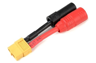 Conversie kabel XT60 Vrouw > AS150 + XT150 Man met silicone kabel 12AWG (1st) afbeelding