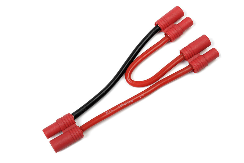 Y-kabel serieel 3.5mm goudstekker, silicone kabel 14AWG (1st) afbeelding