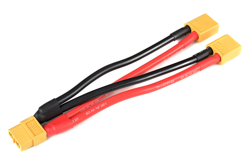 Y-kabel parallel XT60, silicone kabel 12AWG - 12CM