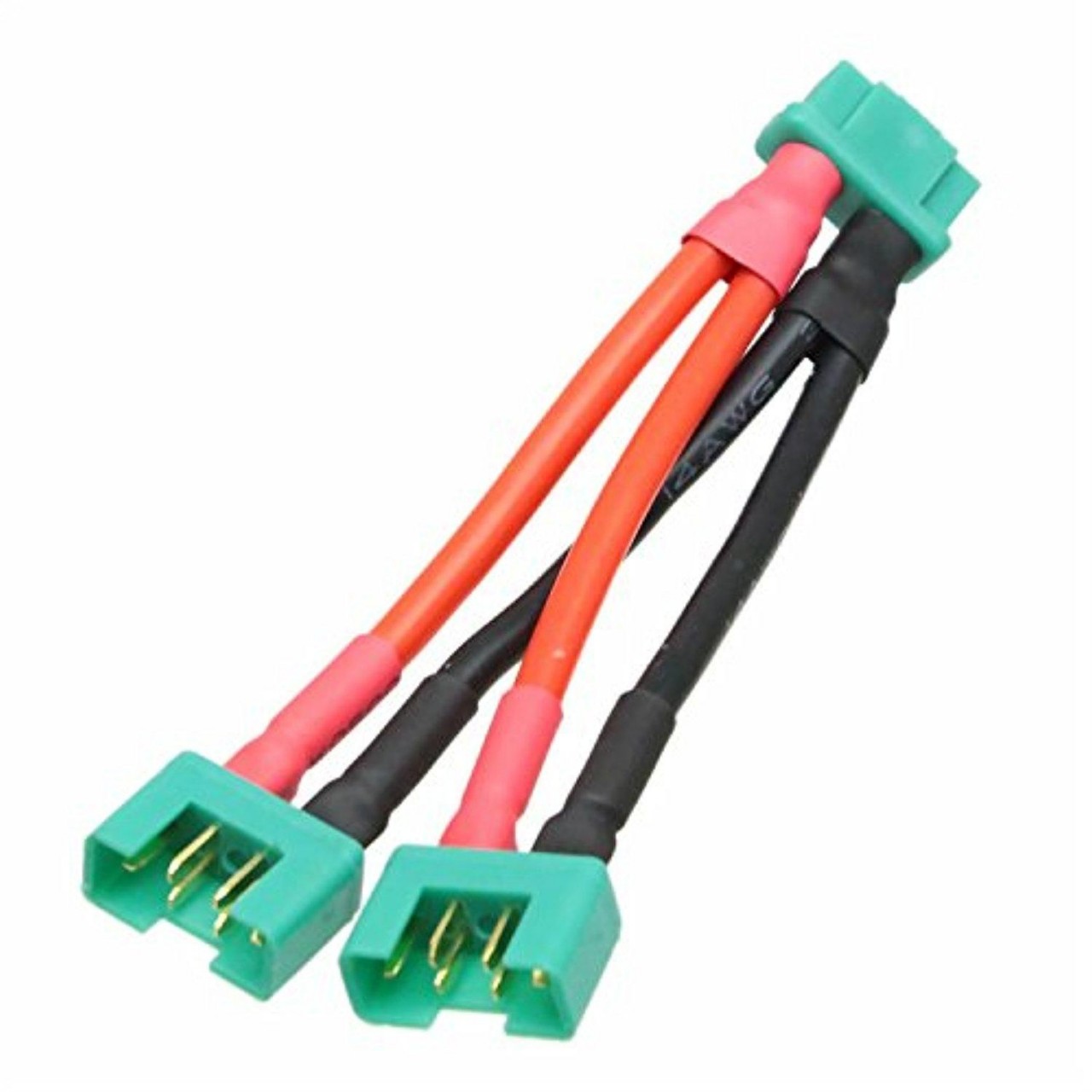 Y-kabel parallel MPX, silicone kabel 14AWG 12cm (1st) afbeelding