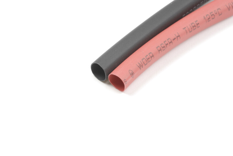 Krimpkous 6.4mm, Rood & Zwart (10st) afbeelding