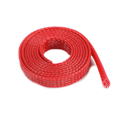Kabel beschermhoes - Gevlochten - 8mm - Rood - 1m afbeelding