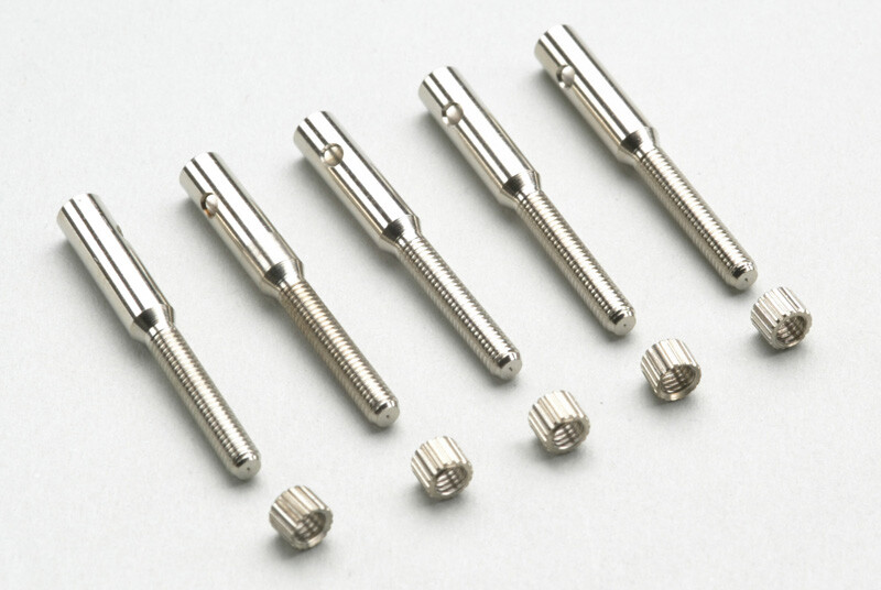 Aluminium kwiklink koppelstuk M2.5 voor carbon staven 5mm (5st) afbeelding