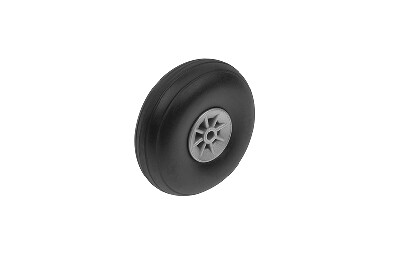 Vliegtuig wielen, Rubber met Nylon velg, 50mm, As Diameter 3mm (2 st) afbeelding
