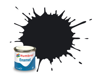Humbrol Enamel NR.33 Black Matt - 14ml afbeelding