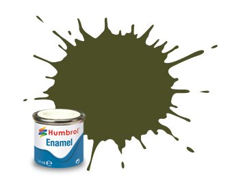 Humbrol Enamel NR.155 Olijf Vaal Mat - 14ml afbeelding