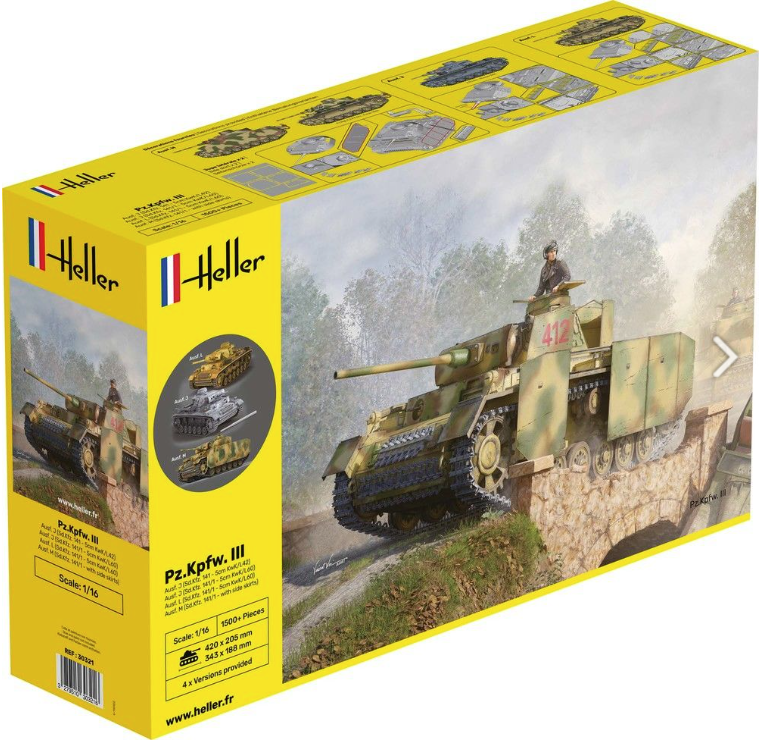 Heller 1/16 Pz.Kpfw.III Ausf. J,L,M (4in1) afbeelding