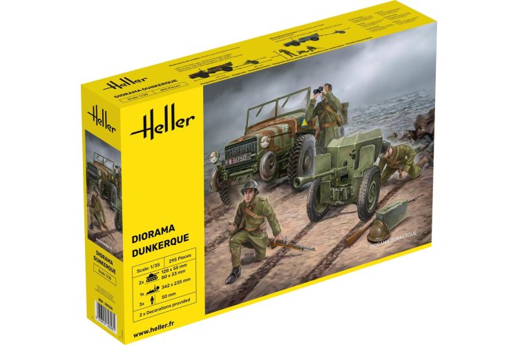 1:35 Heller 30326 Laffly Truck - Military Diorama Dunkerque Plastic Modelbouwpakket