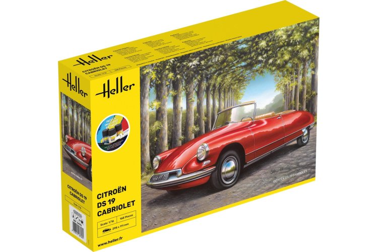 Heller 1/16 Citro?n DS 19 Cabriolet Starter Kit