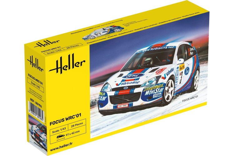 1:43 Heller 80196 Ford Focus WRC01 Plastic Modelbouwpakket