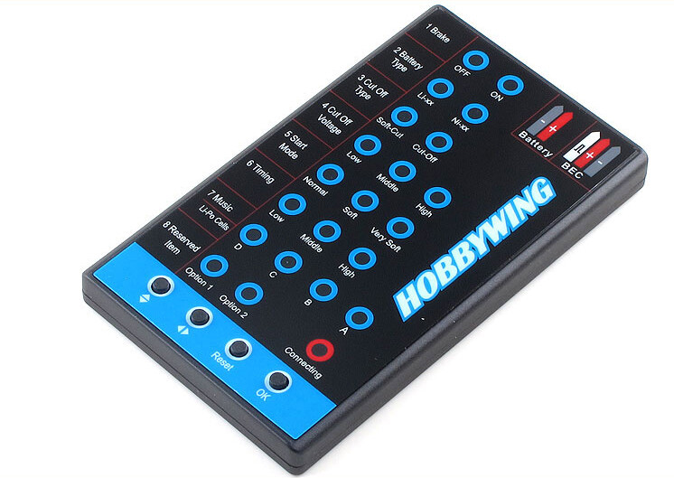 Hobbywing programmeerkaart voor oa. FlyFun & Skywalker series afbeelding