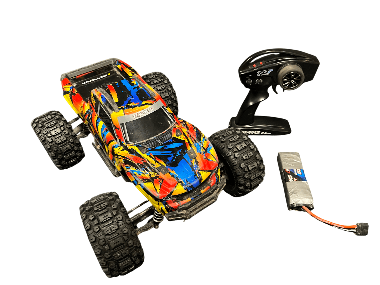 Tweedehands Traxxas Hoss 4x4 MT VXL Solar met 5800mah 2S lipo afbeelding