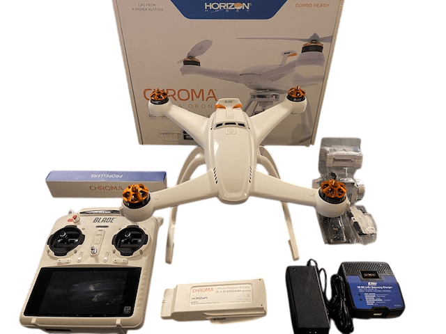 Tweedehands E-Flite Chroma drone met gimbal (volledig nieuw)