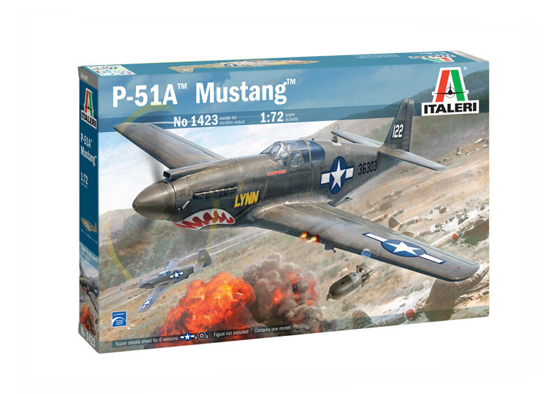 1:72 Italeri 1423 P-51A Mustang Plane Plastic kit