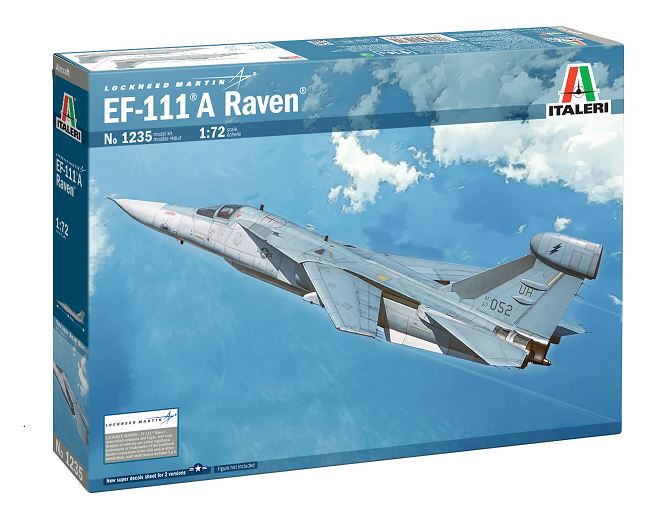 1:72 Italeri 1235 General Dynamics EF-111 A Raven - Ground-Attack Aircraft Plastic Modelbouwpakket