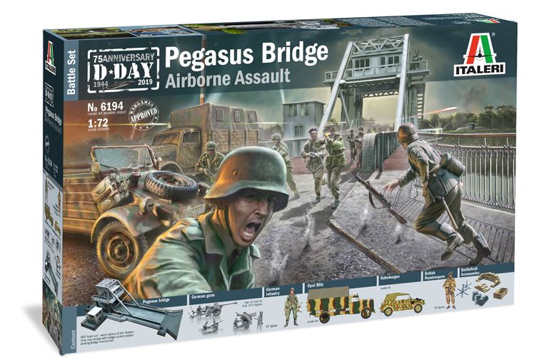 Italeri 1/72 Pegasus Bridge Airborne Assault set afbeelding
