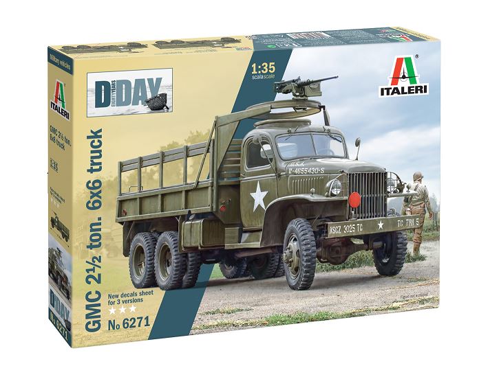 1:35 Italeri 6271 GMC 2 1/2 Ton. 6x6 Truck "D-Day 80th Anniversary" Plastic Modelbouwpakket