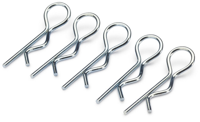 Body clips groot, zilver, 10 stuks
