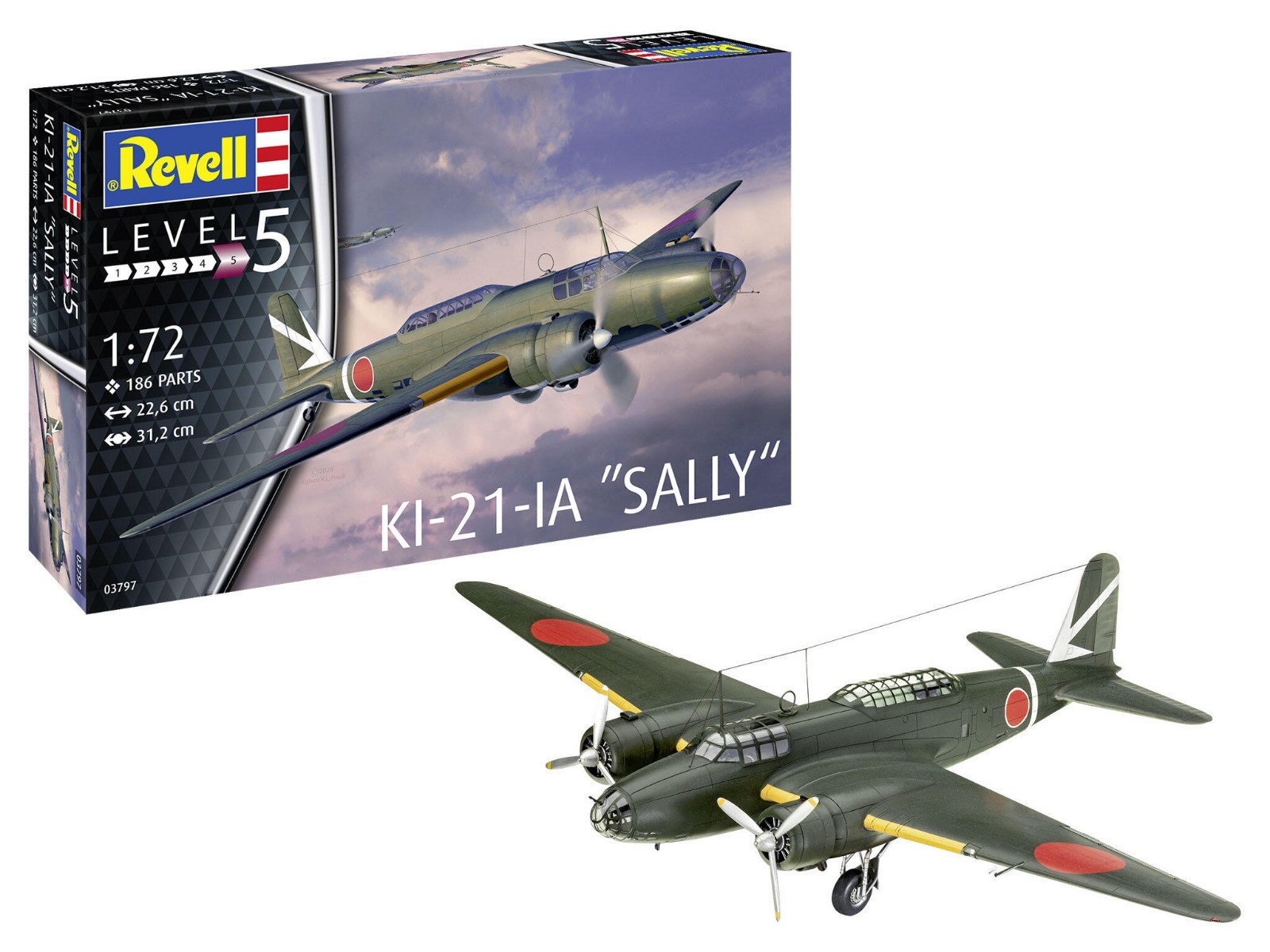 1:72 Revell 03797 Mitsubishi Ki-21-la "Sally" Plastic Modelbouwpakket