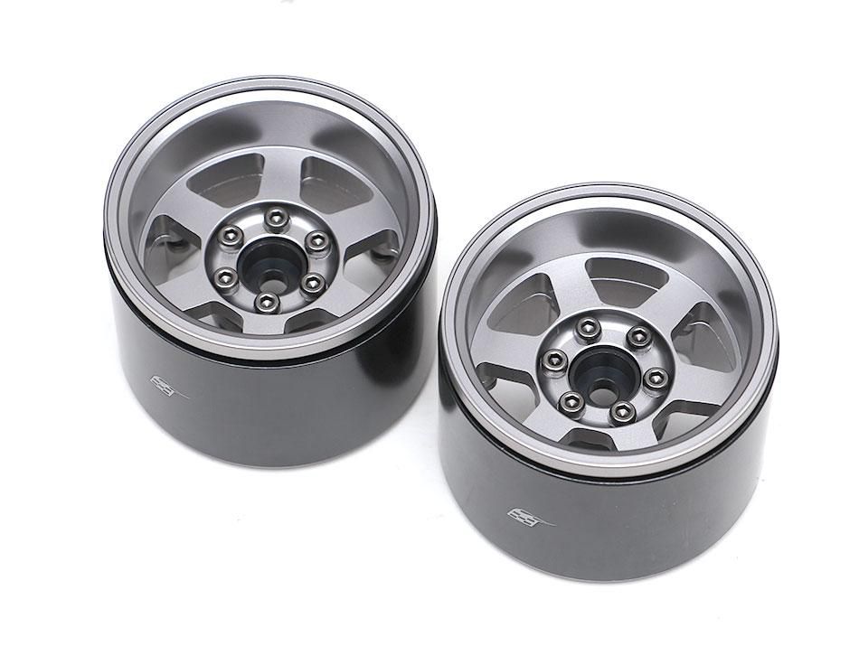 Boom Racing Extra Wide TE37XD KRAIT 1.9 Deep Dish Aluminum Beadlock Wheels w/ XT606 Hubs - Gun Metal