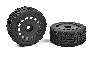 Team Corally - Off-Road 1/8 Truggy Tires - Tracer - Glued on Black Rims - 1 pair afbeelding