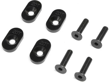 Losi - Engine Mount Insert & Screws 20T Black(4): DBXL 2.0 (LOS232138) afbeelding