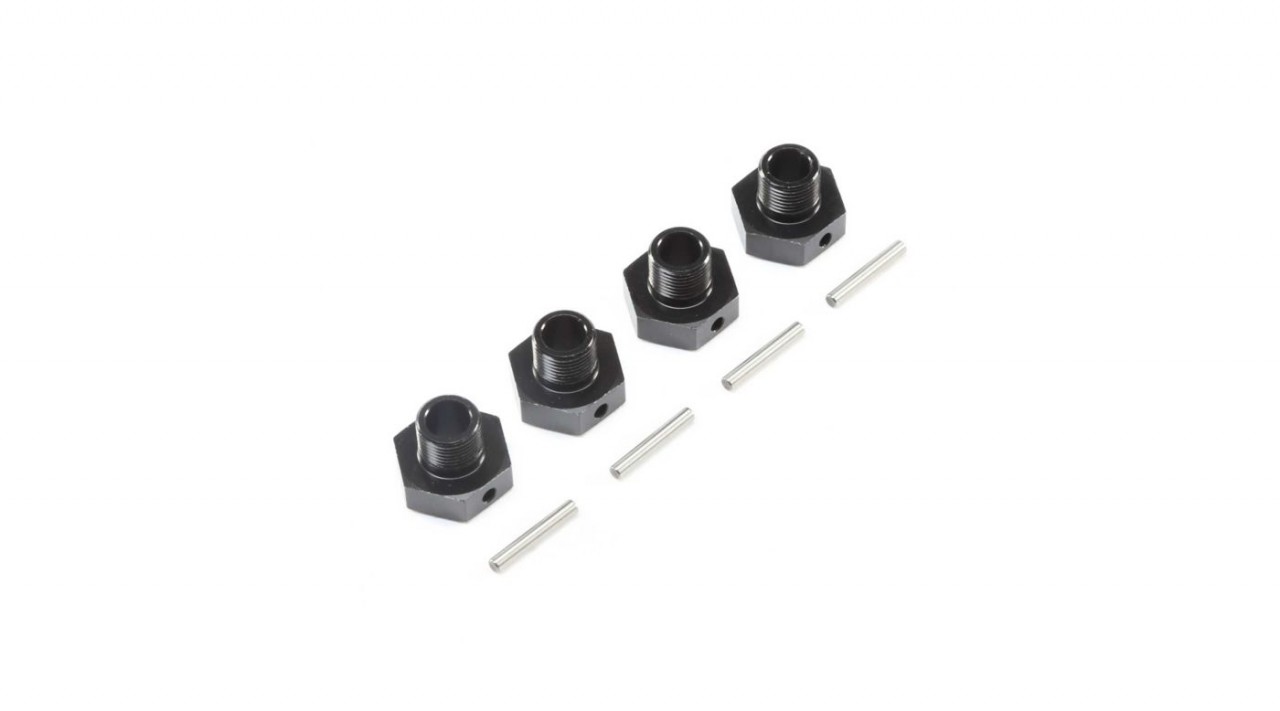 Losi - 20mm Wheel Hexes and Pins Black (4): Super Baja Rey (LOS252077) afbeelding