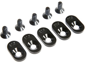 Losi - Engine Mount Insert and Screws 20.5T Black (5): 5ive-T 2.0 (fits 62T spur) (LOS252104) afbeelding
