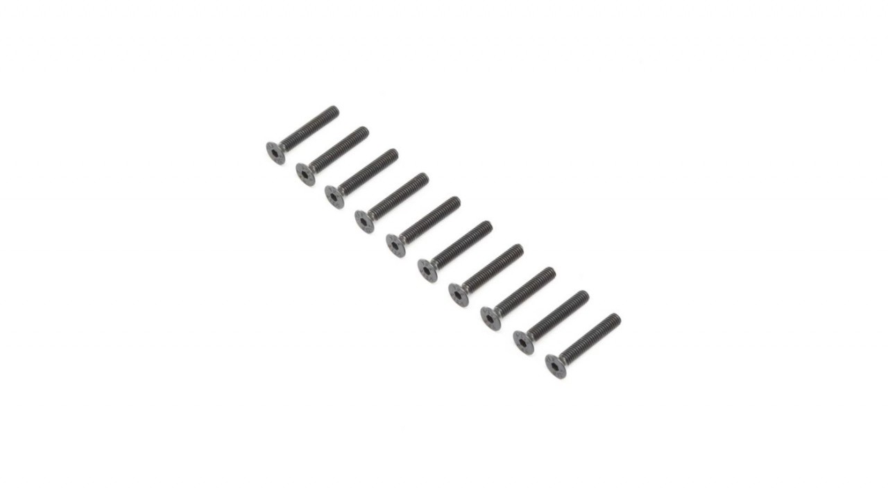 Flat Head Screws, Steel, Black Oxide, M4 x 25mm (10) (LOS255018) afbeelding