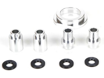 Losi - Engine Mount Spacer and Clutch Mount Aluminum Silver: MTXL (LOS256008) afbeelding