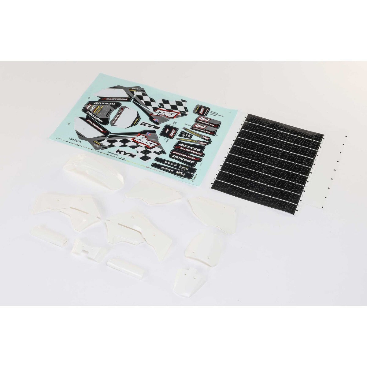 Losi - White Plastics w/Wraps: Promoto-MX (LOS260005)