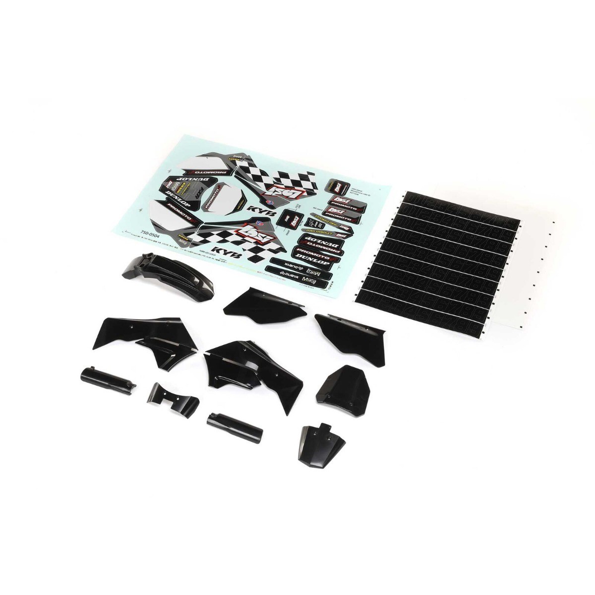 Losi - Black Plastics w/Wraps: Promoto-MX (LOS260006)