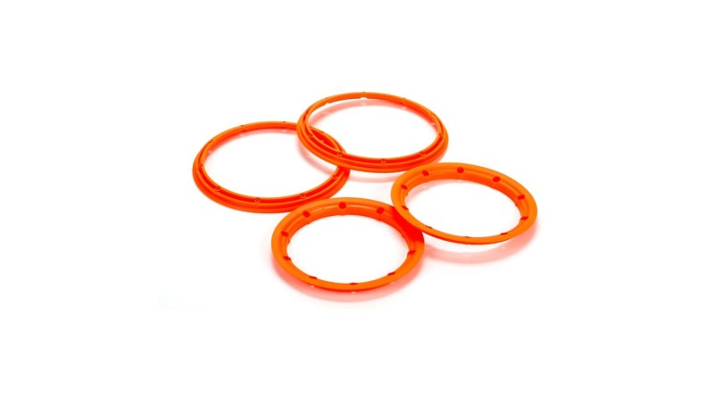 Beadlock Set, Inner & Outer, Fluorescent Orange (2): 5T (LOS45007)