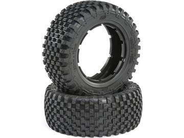 Losi - 1/5 Front/Rear 4.75 Wheel and Beadlock Set 24mm Hex Grey (2): 5ive-T 2.0 (LOS45023)