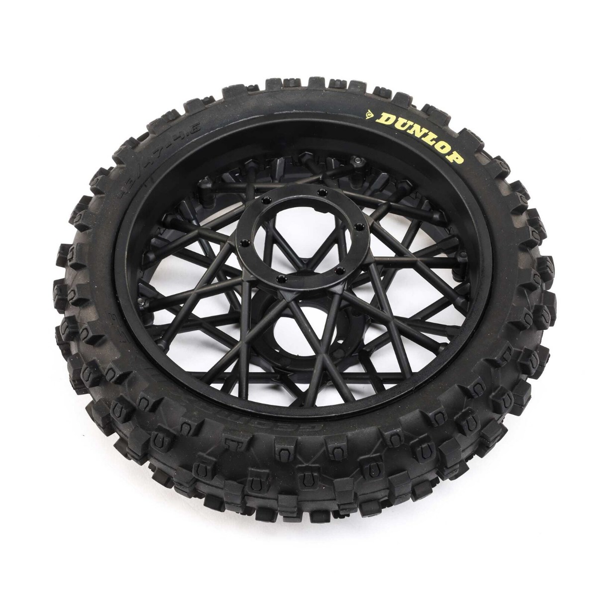 Losi - Dunlop MX53 Rear Tire Mounted, Black: Promoto-MX (LOS46005)
